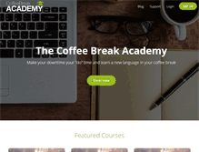 Tablet Screenshot of coffeebreakacademy.com